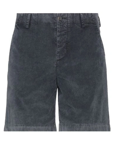Boglioli Man Shorts & Bermuda Shorts Slate Blue Size 40 Cotton, Elastane