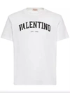 Valentino Logo Print Jersey T-shirt In White/ Black