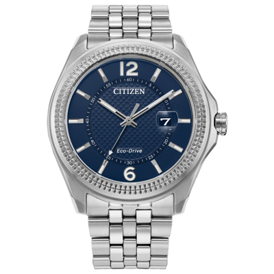 Citizen Eco-drive Men's Corso Classic Stainless Steel Bracelet Watch 42mm In Blue