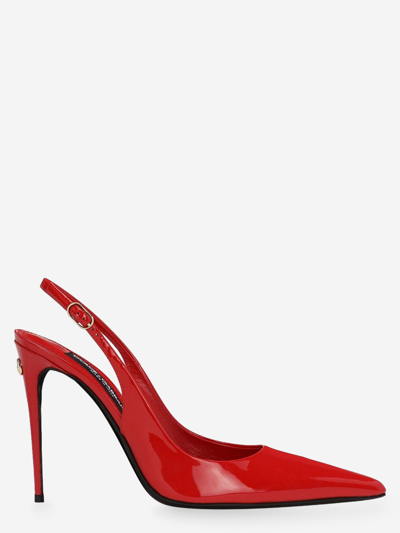 Dolce & Gabbana Leather Shoes In Red