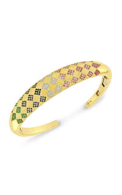 Future Fortune 18k Yellow Gold Kaleidoscope Cuff Bracelet
