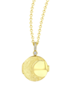 FUTURE FORTUNE 18K YELLOW GOLD LUNAR LOCKET NECKLACE
