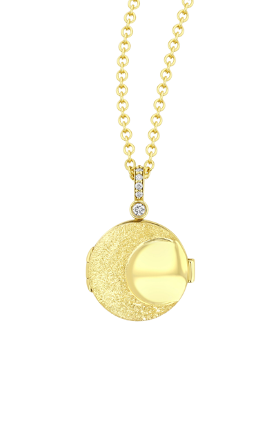 Future Fortune 18k Yellow Gold Lunar Locket Necklace