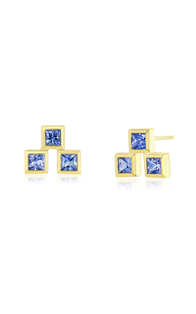 Future Fortune 18k Yellow Gold Flash Stud Earrings