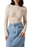 ASTR CENTER RUCHED KNIT TOP
