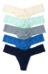 HANKY PANKY ASSORTED 5-PACK LACE LOW RISE THONGS