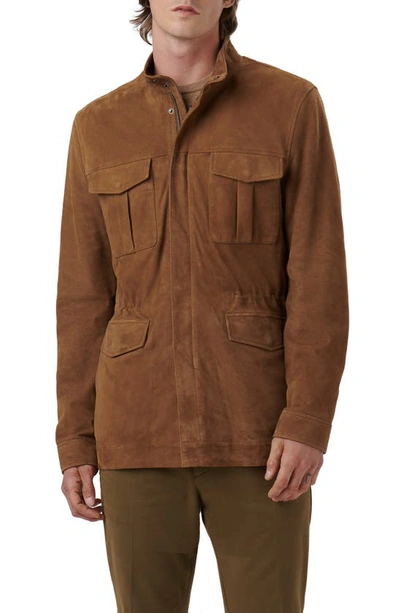 Bugatchi Men's Leather Field Jacket In Tobacco