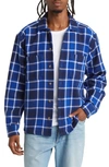 OBEY BIGWIG PLAID BUTTON-UP OVERSHIRT