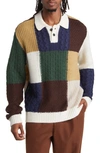 OBEY OLIVER PATCHWORK POLO SWEATER