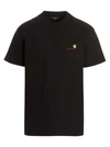 Carhartt Black Cotton T-shirt With Gold Embroidered Logo
