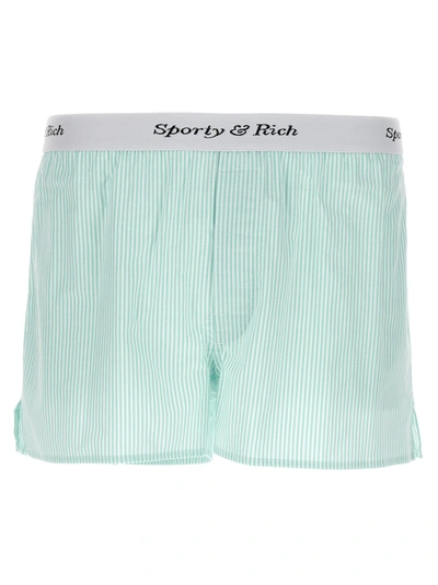 Sporty And Rich Boxer Shorts Bermuda, Short Light Blue