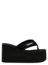 Coperni Wedge Heel Platform Sandals With Thong Strap