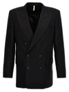 Sunflower Double-breasted Wool Blazer Jackets Black