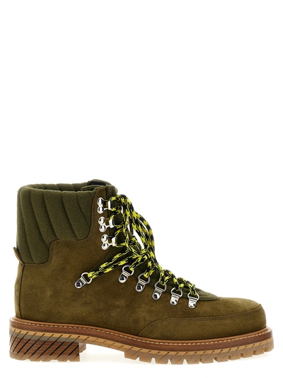 Off-white Gstaad Chunky-sole Suede Hiking Boots In Sand