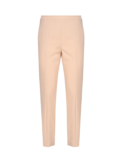 Genny Tailored-cut Tapered-leg Trousers In Nude