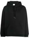 Courrèges Black Cotton Hoodie In Nero