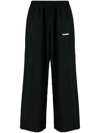 Barrow Embroidered-logo Motif-zip Track Pants In Nero