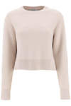 Lanvin Cropped Wool And Cashmere Sweater In Paper (beige)