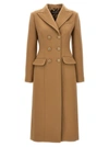 DOLCE & GABBANA LONG DOUBLE BREAST COAT COATS, TRENCH COATS BEIGE