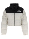 The North Face Nuptse Water Repellent 700 Fill Power Down Short Puffer Jacket In White