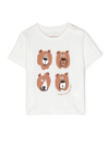 STELLA MCCARTNEY GRIZZLY BEARS T-SHIRT IN WHITE