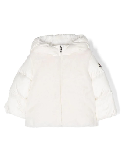 Moncler Babies' White Natas Down Jacket In Bianco