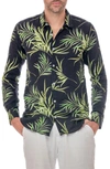 Ranee's Linen Resort Button-up Shirt In Black