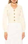 Alexia Admor Hazel Cardigan In Ivory