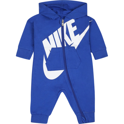 Nike Baby Boys Blue Cotton Romper