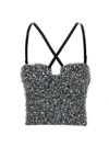 Dolce & Gabbana Bustier Top With Embroidered Sequins