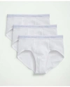 Brooks Brothers Supima Cotton Low-rise Briefs - 3 Pack In White