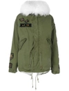 AS65 AS65 PONY FUR HOODED PARKA - GREEN,W2876PCPATCH12155079