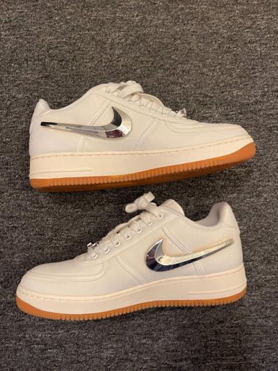 Pre-owned Nike X Travis Scott Air Force 1 Low Travis Scott Shoes In Sail White