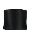 Rick Owens Padded Silk Scarf Feather Down In Black