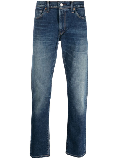 Levi's 511 Logo-patch Straight-leg Jeans In Blue