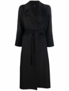 Palto' Paola Wool Blend Long Coat In Black