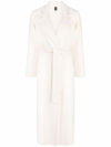 Palto' Paola Wool Blend Long Coat In White