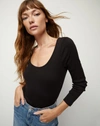 Veronica Beard Wissen Scoop Neck Top In Black