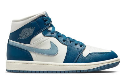 Pre-owned Jordan 1 Mid French Blue (women's) In Sky J French Blue/sail/ozone Blue