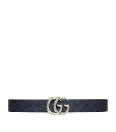 Gucci Reversible Gg Marmont Belt In Black