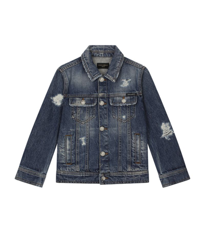 Dolce & Gabbana Kids' Distressed Denim Jacket (2-6 Years) In Blue