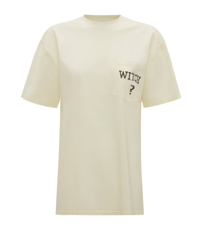 Jw Anderson Graphic-print Cotton T-shirt In Neutrals