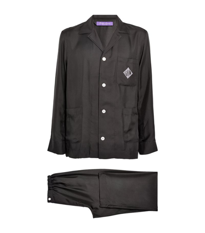 Ralph Lauren Purple Label Silk Pyjama Set In Black