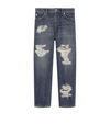 DOLCE & GABBANA KIDS DISTRESSED LOGO-PLAQUE JEANS (2-6 YEARS)