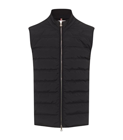 Orlebar Brown Fitzroy Quilted Shell And Merino Wool Down Gilet In Black