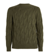 PURDEY CASHMERE CABLE-KNIT SWEATER