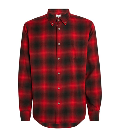 Woolrich Checked Flannel Shier In Rojo