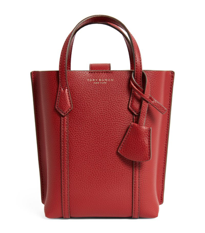 Tory Burch Mini Leather Perry Tote Bag In Bricklane
