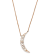 BEE GODDESS ROSE GOLD AND DIAMOND STAR LIGHT CRESCENT NECKLACE