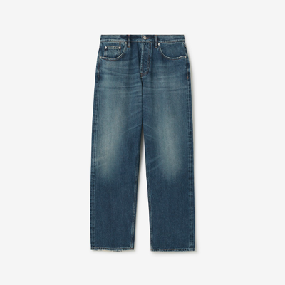 Burberry Washed Japanese Denim Jeans In Vintage Denim